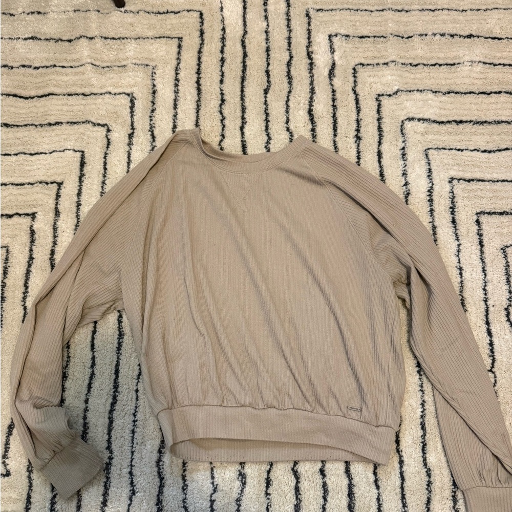 Hollister Women's Taupe Long Sleeve Top